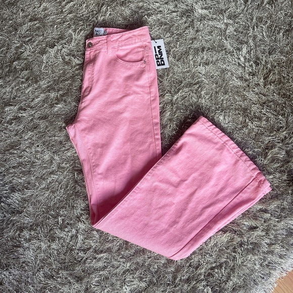 Princess Polly Denim - NWT Princess Polly Cabarita Lounge Flare Bubble Gum Pink Denim Jeans